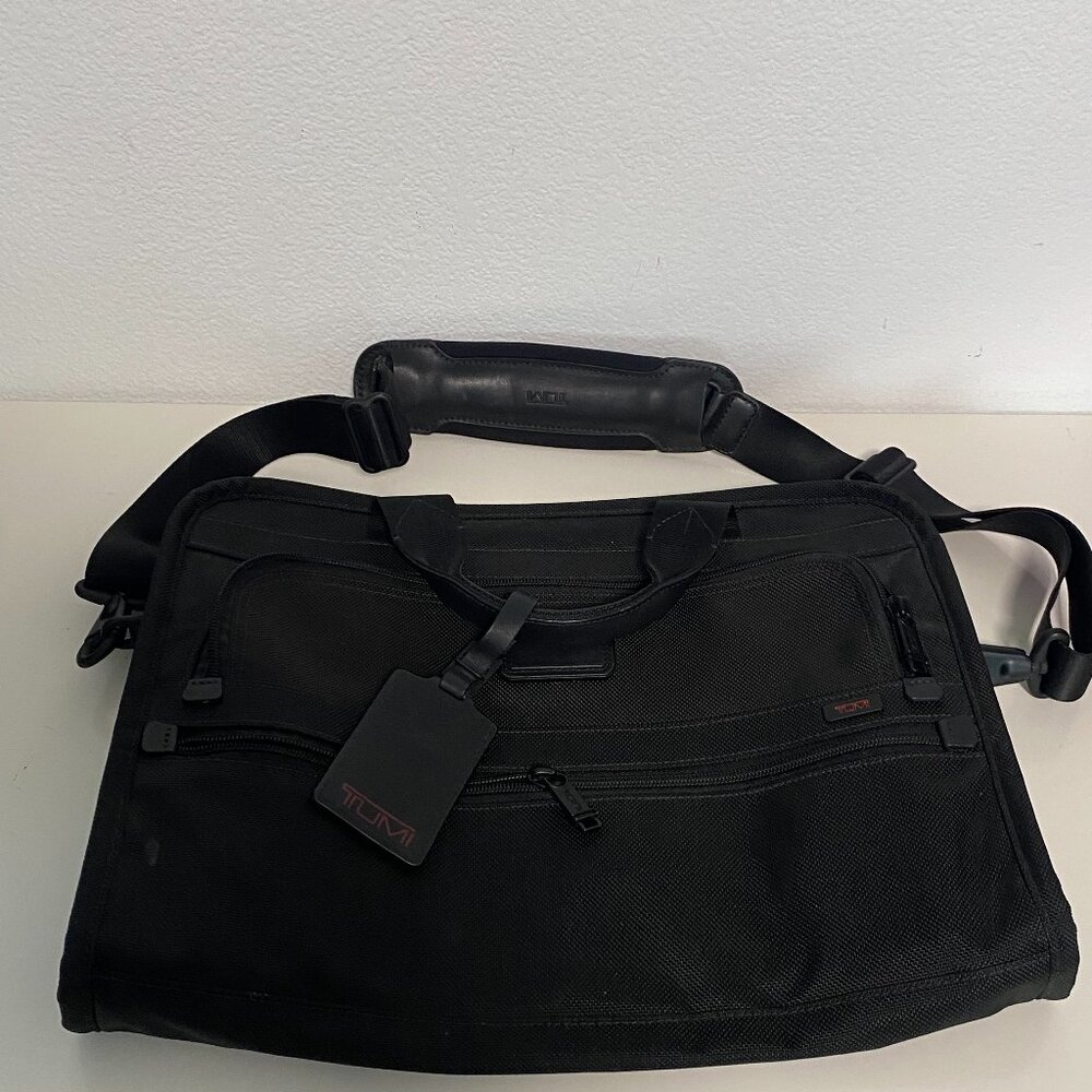 Tumi Black Nylon Carry On Laptop Shoulder Bag